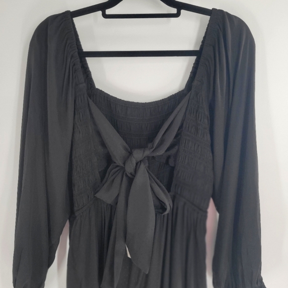 Madewell black size 14W Lucie Tie-Back Long-Sleeve pants Jumpsuit romper in Star - Picture 4 of 6